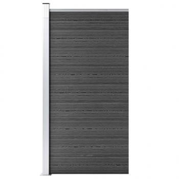 ARDEBO.de - Zaunelement WPC 95x186 cm Schwarz