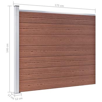 Zaunelement WPC 175x146 cm Braun