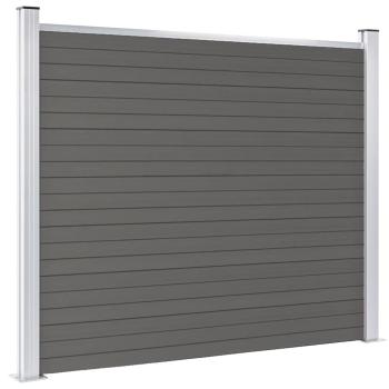 Zaunelement WPC 180x146 cm Grau
