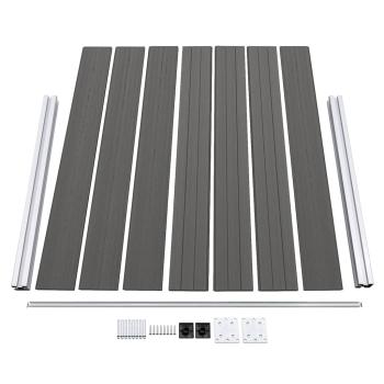 Zaunelement WPC 180x146 cm Grau