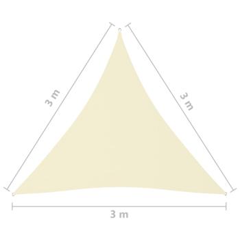 Sonnensegel Oxford-Gewebe Dreieckig 3x3x3 m Creme