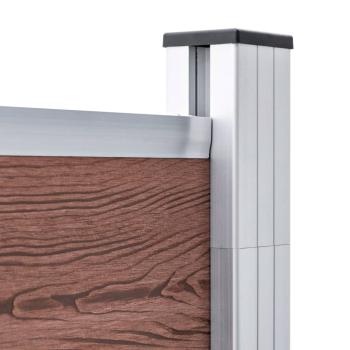 Zaunelement Set WPC 872x146 cm Braun  