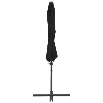 Ampelschirm mit Stahlmast Schwarz 300 cm 