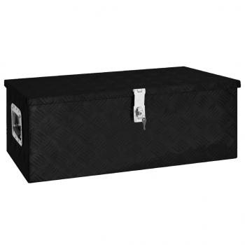 ARDEBO.de - Aufbewahrungsbox Schwarz 80x39x30 cm Aluminium