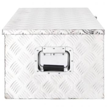 Aufbewahrungsbox Silbern 90x47x33,5 cm Aluminium