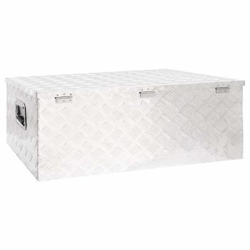 Aufbewahrungsbox Silbern 100x55x37 cm Aluminium