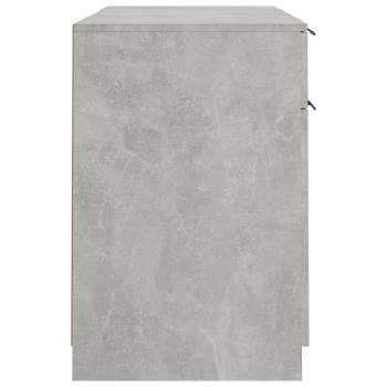 Schreibtisch mit Beistellschrank Betongrau Holzwerkstoff
