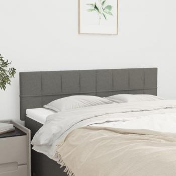 ARDEBO.de - Kopfteile 2 Stk. Dunkelgrau 72x5x78/88 cm Stoff