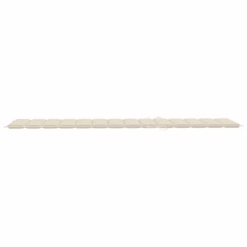 Sonnenliege mit Auflage Creme Massivholz Teak