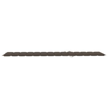 Sonnenliege mit Auflage Taupe Massivholz Teak