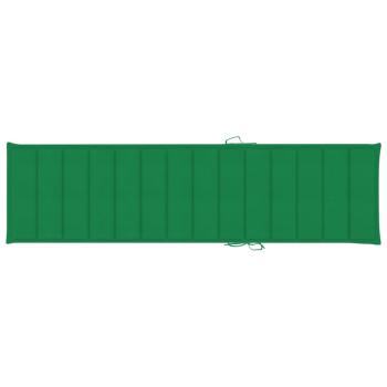 Sonnenliege mit Tisch und Auflage Massivholz Teak