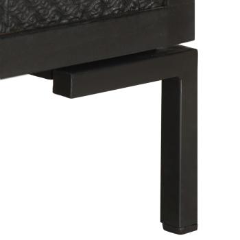 TV-Schrank Schwarz 115x30x46 cm Massivholz Mango