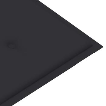 Stapelbare Gartenbank mit Auflage 128,5 cm Massivholz Teak