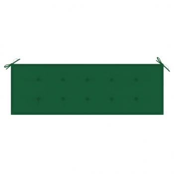 Stapelbare Gartenbank mit Auflage 159 cm Massivholz Teak