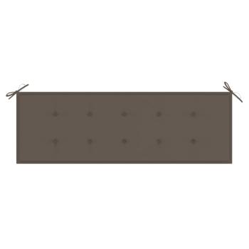 Stapelbare Gartenbank mit Auflage 159 cm Massivholz Teak