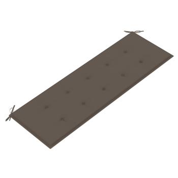 Stapelbare Gartenbank mit Auflage 159 cm Massivholz Teak