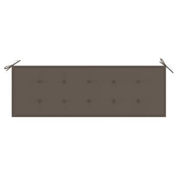 Stapelbare Gartenbank mit Auflage 159 cm Massivholz Teak
