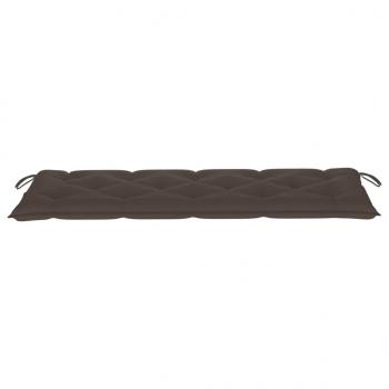 Stapelbare Gartenbank mit Auflage 159 cm Massivholz Teak