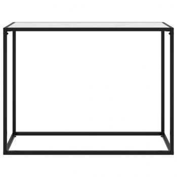 Konsolentisch Weiß 100x35x75 cm Hartglas