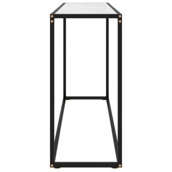 Konsolentisch Weiß 120x35x75 cm Hartglas