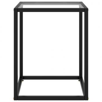 Couchtisch Schwarz mit Hartglas 40x40x50 cm