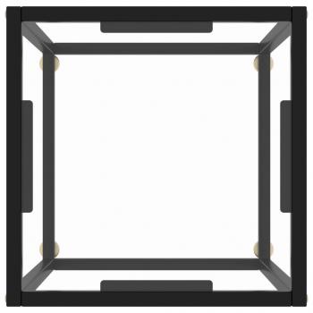 Couchtisch Schwarz mit Hartglas 40x40x50 cm
