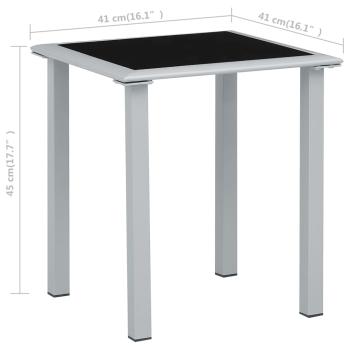 Sonnenliegen 2 Stk. mit Tisch Aluminium Cremeweiß