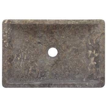 Waschbecken 45x30x12 cm Marmor Hochglanz-Grau 