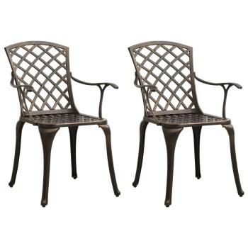 3-tlg. Bistro-Set Aluminiumguss Bronzen