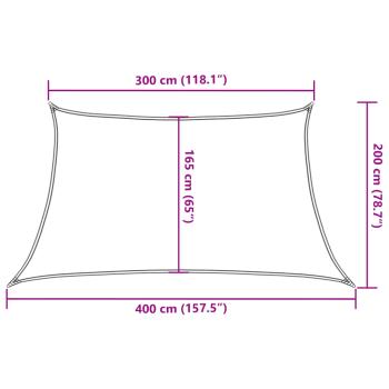 Sonnensegel 160 g/m² Gelb 3/4x2 m HDPE