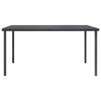 Outdoor-Esstisch Anthrazit 150x90x74 cm Stahl