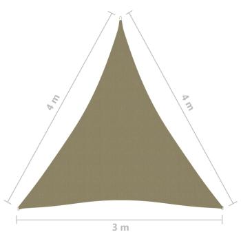 Sonnensegel Oxford-Gewebe Dreieckig 3x4x4 m Beige