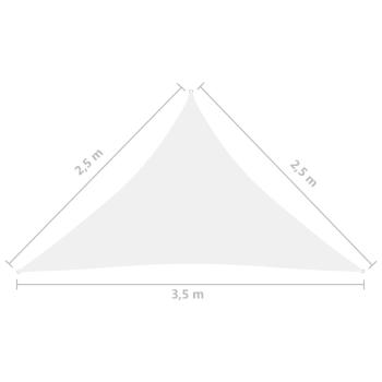 Sonnensegel Oxford-Gewebe Dreieckig 2,5x2,5x3,5 m Weiß