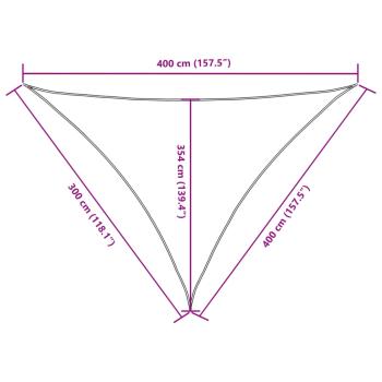 Sonnensegel Oxford-Gewebe Dreieckig 3x4x4 m Weiß