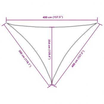 Sonnensegel Oxford-Gewebe Dreieckig 3x4x4 m Weiß