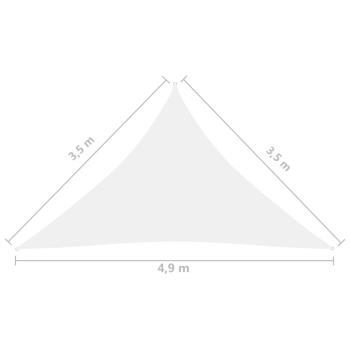 Sonnensegel Oxford-Gewebe Dreieckig 3,5x3,5x4,9 m Weiß
