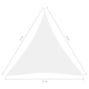 Sonnensegel Oxford-Gewebe Dreieckig 4x4x4 m Weiß