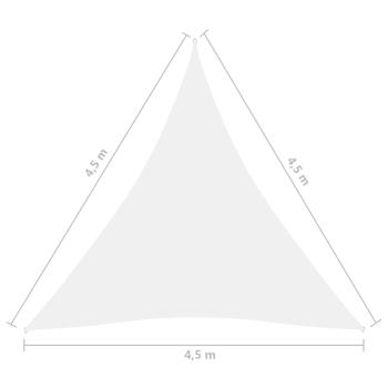 Sonnensegel Oxford-Gewebe Dreieckig 4,5x4,5x4,5 m Weiß
