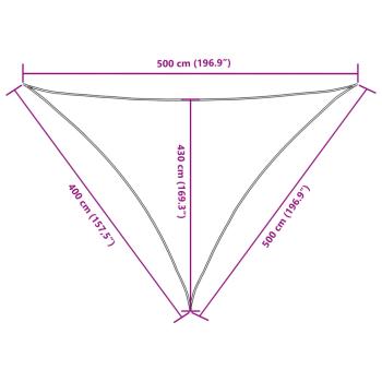 Sonnensegel Oxford-Gewebe Dreieckig 4x5x5 m Weiß