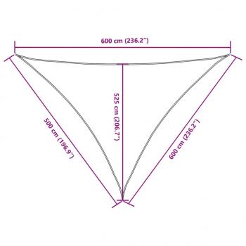 Sonnensegel Oxford-Gewebe Dreieckig 5x6x6 m Weiß