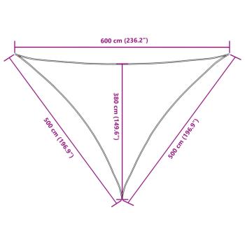 Sonnensegel Oxford-Gewebe Dreieckig 5x5x6 m Weiß