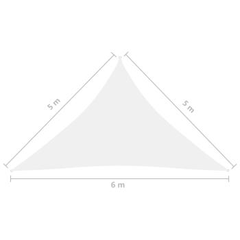 Sonnensegel Oxford-Gewebe Dreieckig 5x5x6 m Weiß