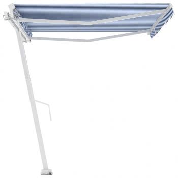 Standmarkise Manuell Einziehbar 400x300 cm Blau/Weiß