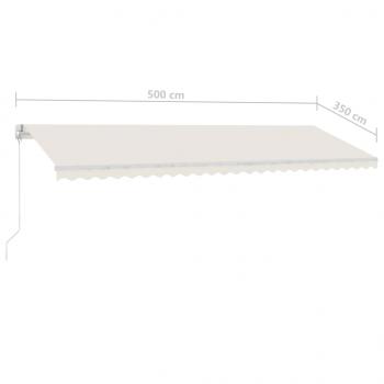 Standmarkise Manuell Einziehbar 500x350 cm Creme
