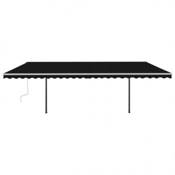 Automatische Markise mit LED & Windsensor 6x3 m Anthrazit