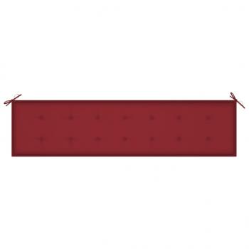 Gartenbank-Auflage Weinrot 200x50x3 cm Oxford-Gewebe
