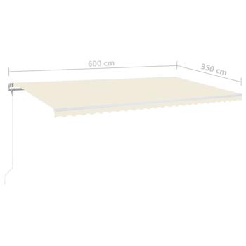 Automatische Markise mit LED & Windsensor 600x350 cm Creme