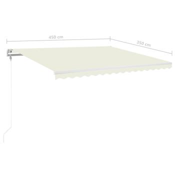 Automatische Markise mit LED & Windsensor 450x350 cm Creme