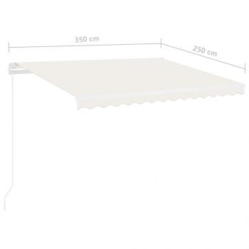 Standmarkise Manuell Einziehbar 350x250 cm Creme