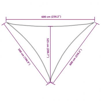 Sonnensegel Oxford-Gewebe Dreieckig 5x6x6 m Braun